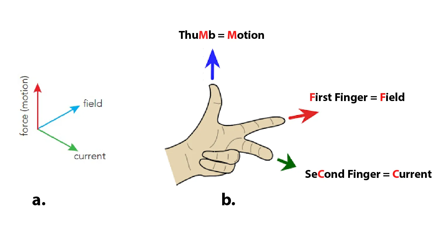 Fleming's Left-Hand Rule Diagram 1